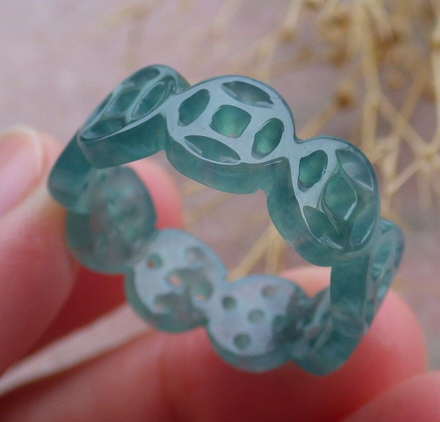 Other 108635 VS Certified Jadeite Jade Ring OLD Money Circle NO.9 Size ONE SIZE - 2 Thumbnail
