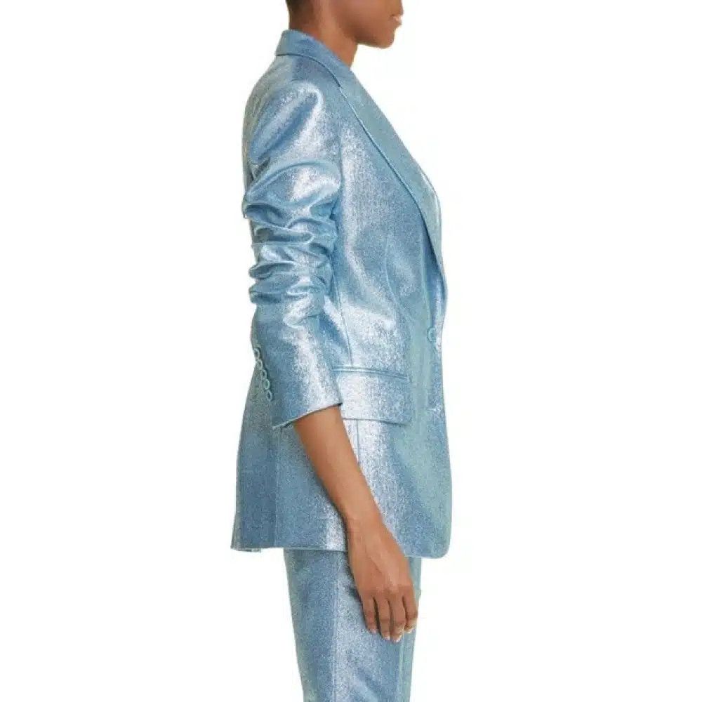 Tom Ford o1loc1c1124 GI2945 Iridescent Sable Jacket in Light Blue Size XS / US 0-2 / IT 36-38 - 3 Thumbnail