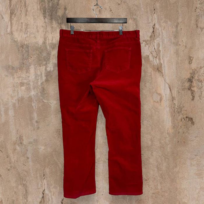 Vintage Vintage Chaps Corduroy Pants Red Flat Front Relaxed Fit 90s