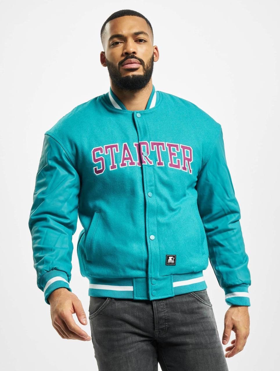 Majestic × Starter Starter Black Label Men's Wool Bomber College Team Jacket, Size M Size US M / EU 48-50 / 2 - 17 Thumbnail