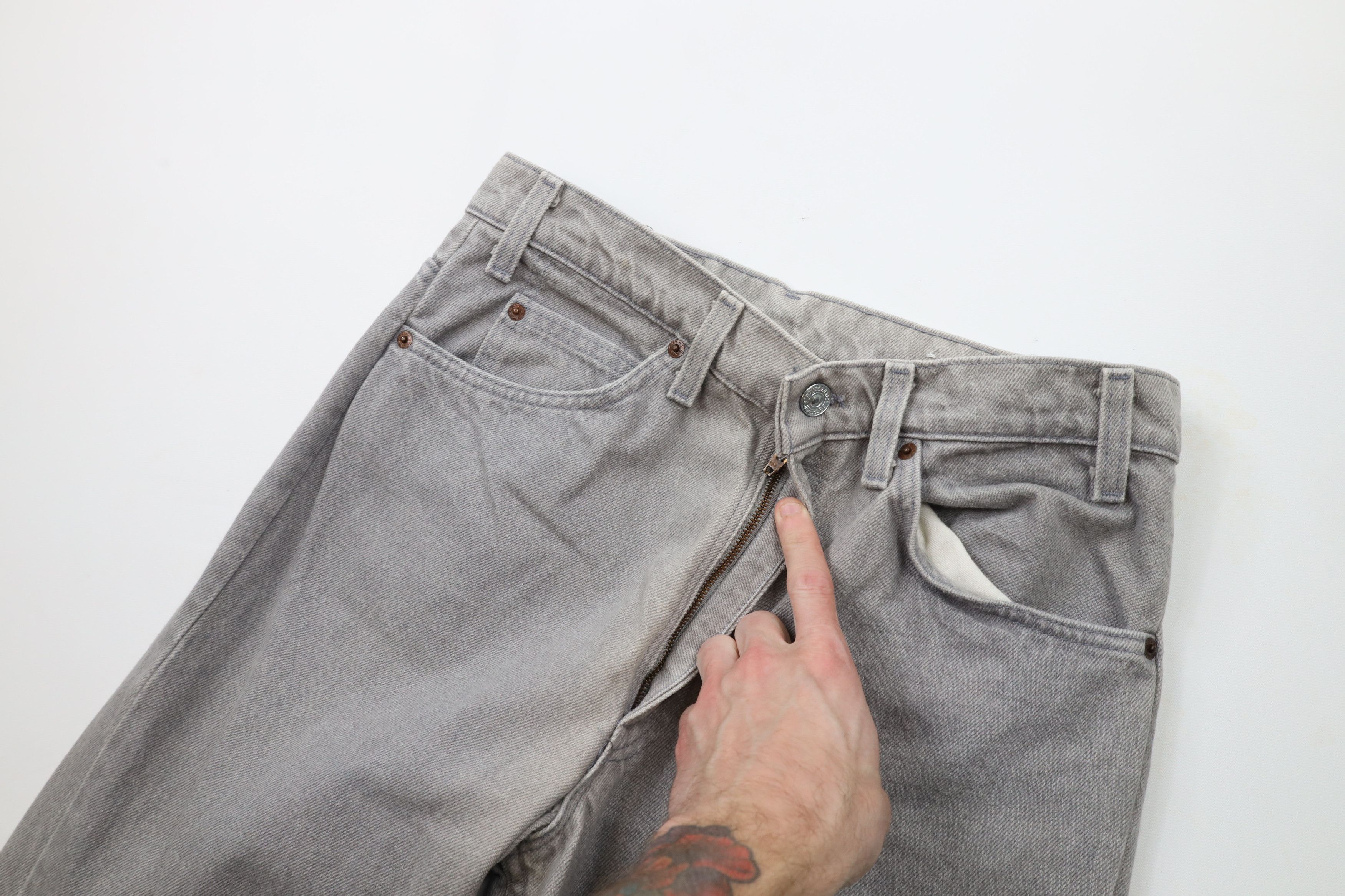 Levi's × Vintage Vintage 90s Levis Tab Straight Leg Denim Jeans Gray USA Size US 30 / EU 46 - 6 Thumbnail