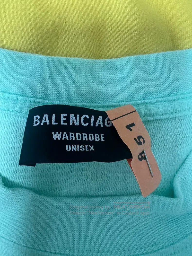 Balenciaga Balenciaga Mint Green Short Sleeve T-Shirt, Size M Size US M / EU 48-50 / 2 - 5 Thumbnail