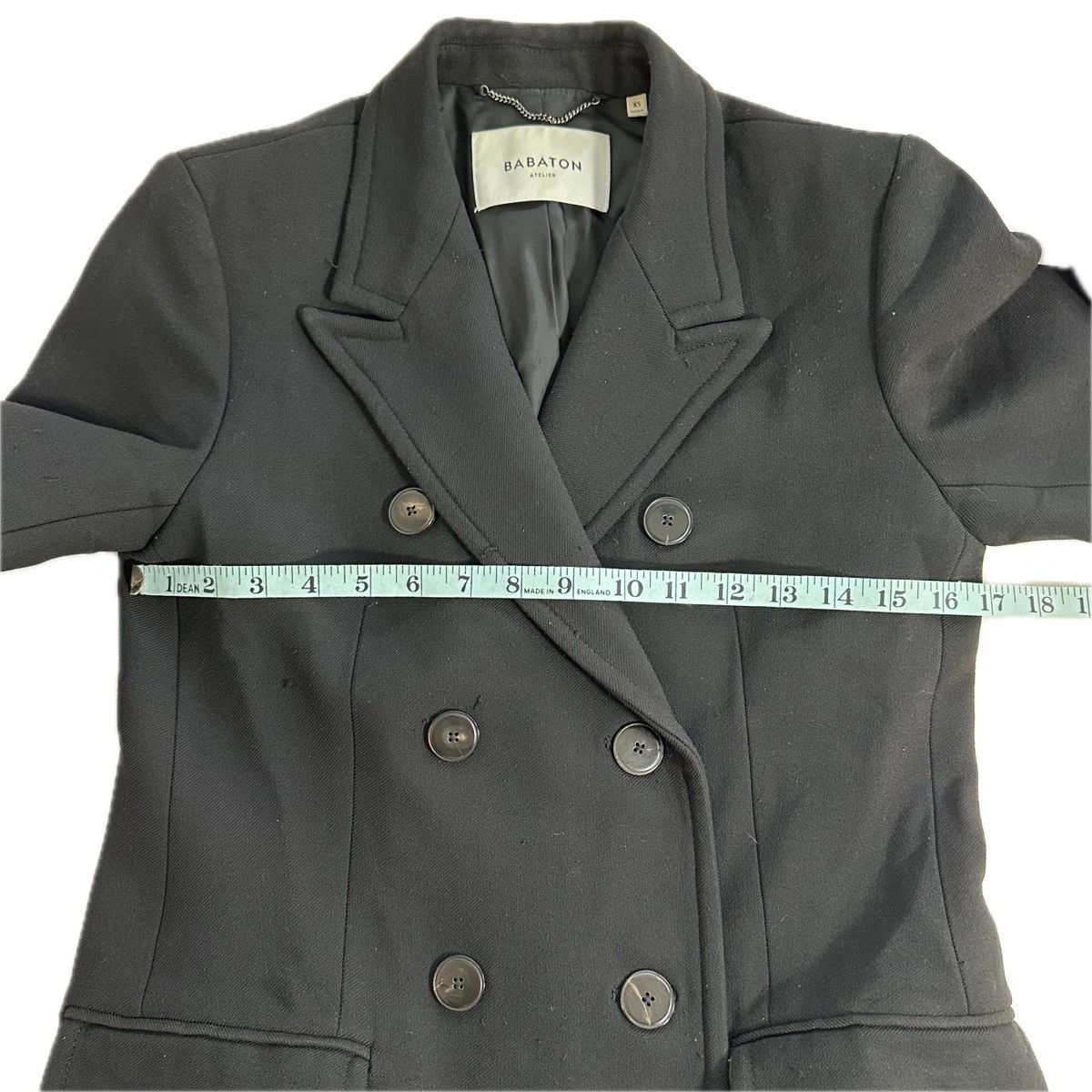 Aritzia Aritzia Babaton Black Wool Double Breasted Slouchy Coat XS Size XS / US 0-2 / IT 36-38 - 8 Thumbnail