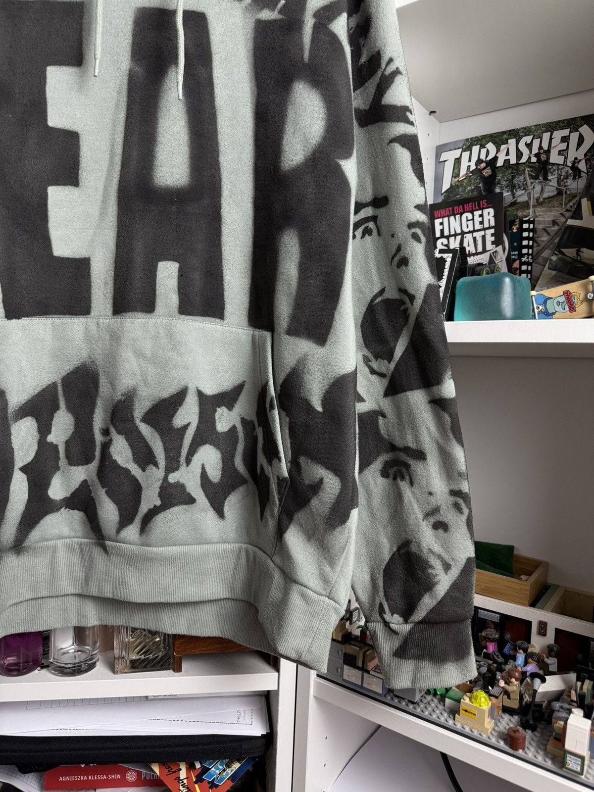 Japanese Brand Custom all over print avantgarde opium style faces hoodie XL Size US XL / EU 56 / 4 - 4 Thumbnail