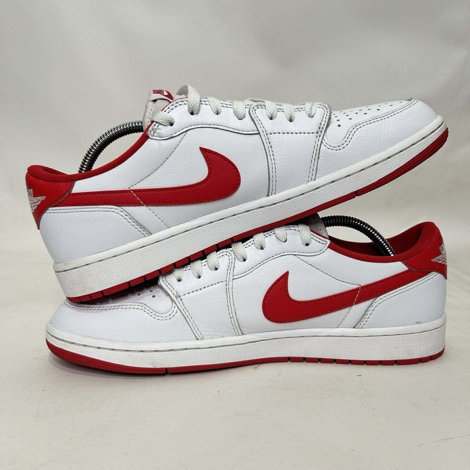 Jordan Brand Nike Air Jordan 1 Retro Low OG “University Red White” Size US 12 / EU 45 - 3 Thumbnail