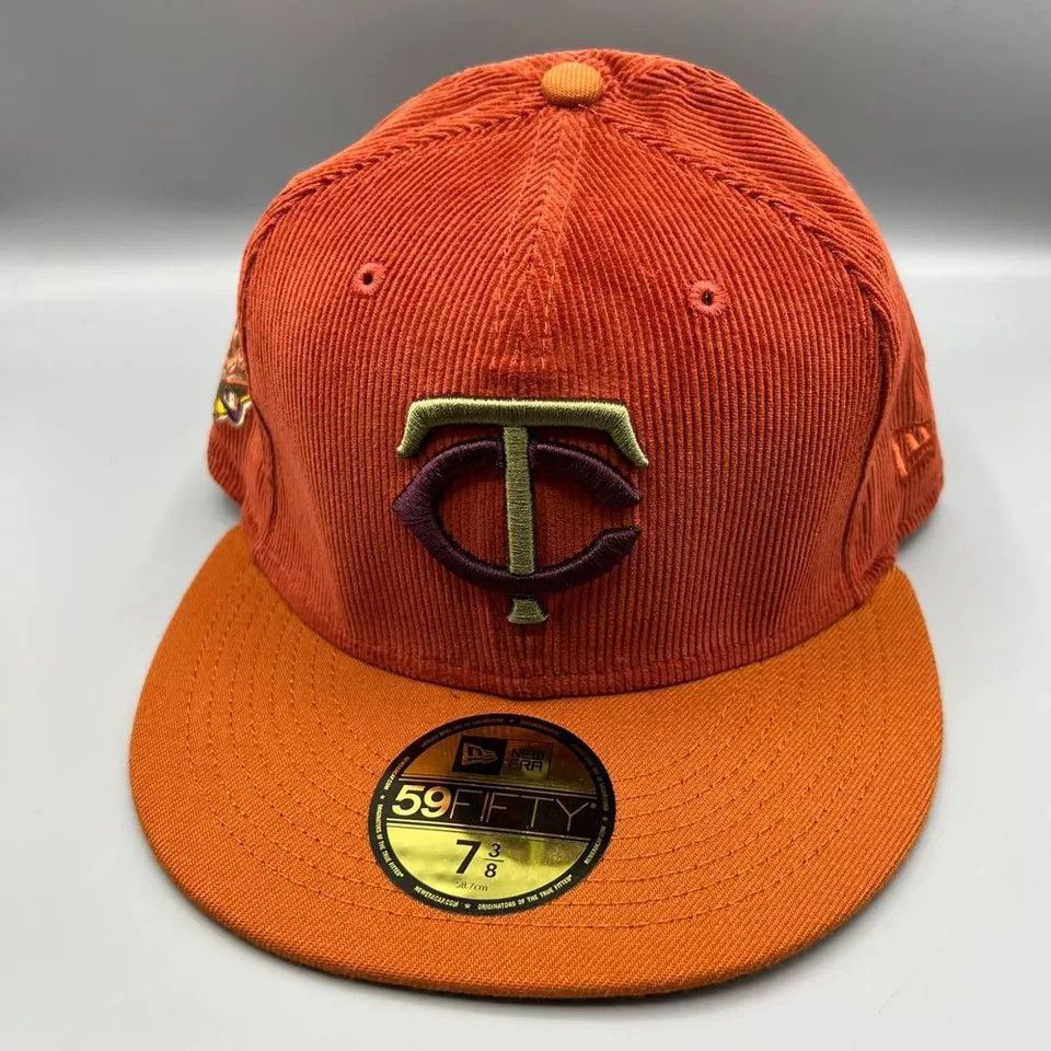 New Era Minnesota Twins Hat Men 7 3/8 Corduroy Fitted Cap New Size ONE SIZE - 2 Thumbnail