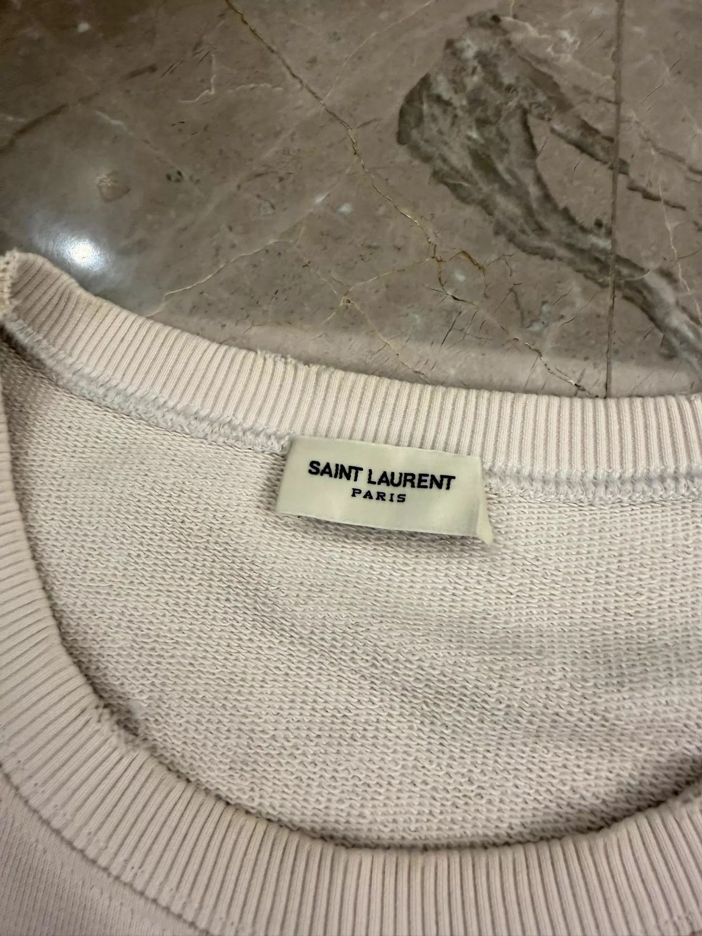 Saint Laurent Paris SLP White Robot Print Logo Hoodie L Near Mint Size US L / EU 52-54 / 3 - 5 Thumbnail