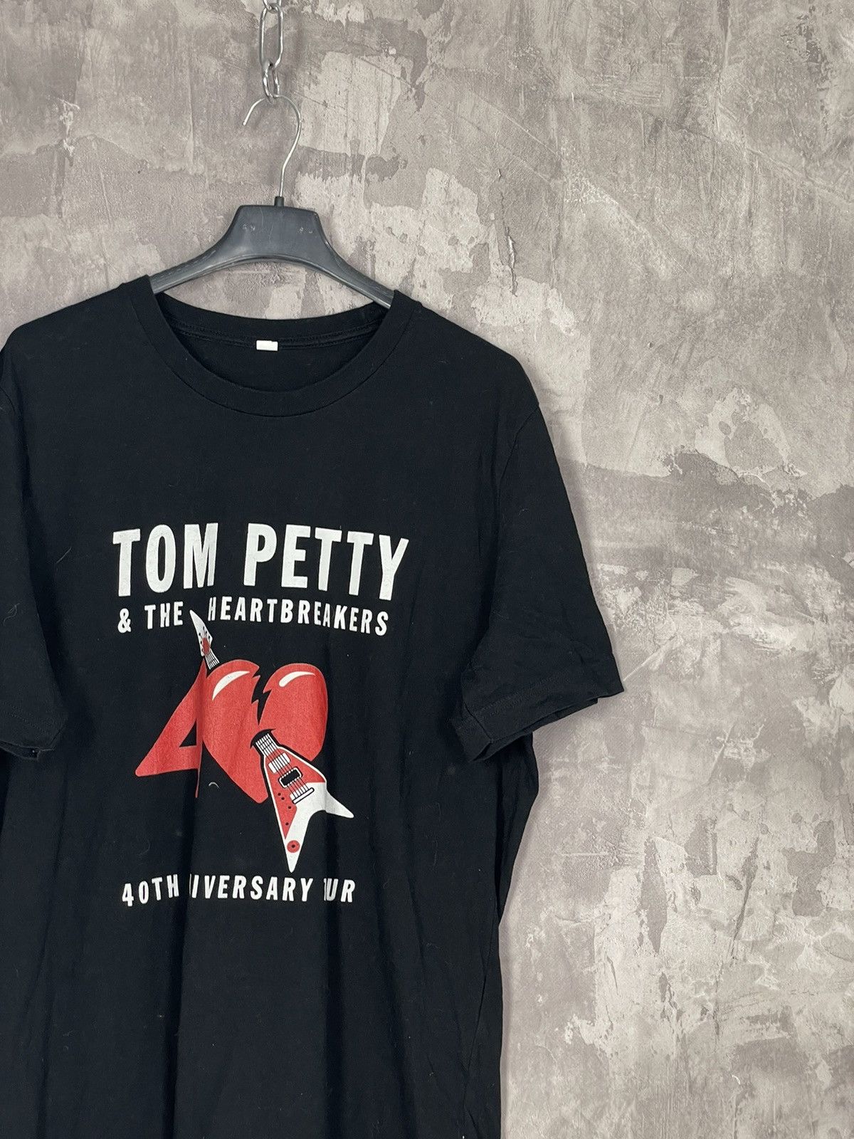 Hanes × Vintage Vintage Tom Petty T-Shirt Black Tour Rock Art Size US XL / EU 56 / 4 - 4 Thumbnail