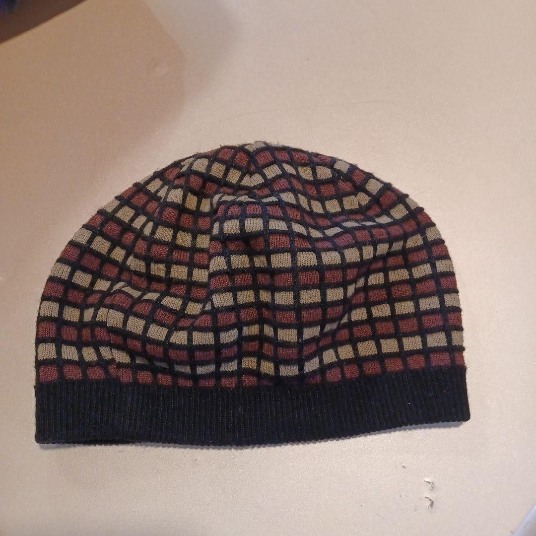 Jean Paul Gaultier Plaid Knit Beanie Size ONE SIZE - 1 Thumbnail