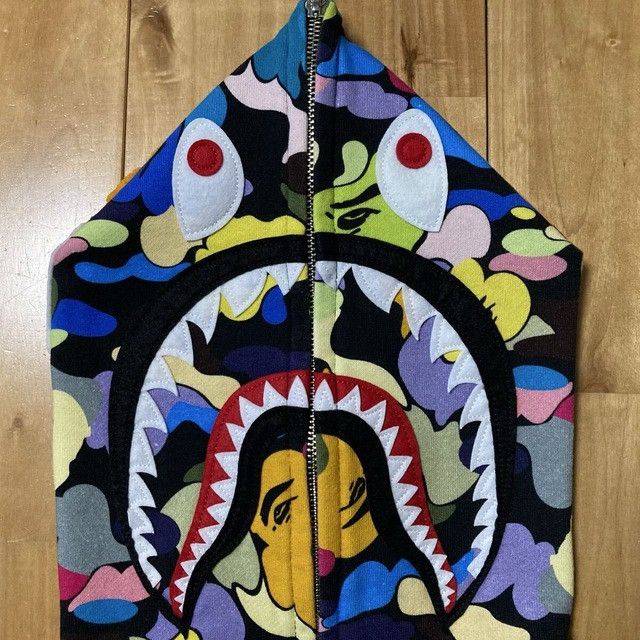 Bape BAPE Multi Camo WGM Shark Full Zip Hoodie a bathing ape Size US M / EU 48-50 / 2 - 4 Thumbnail