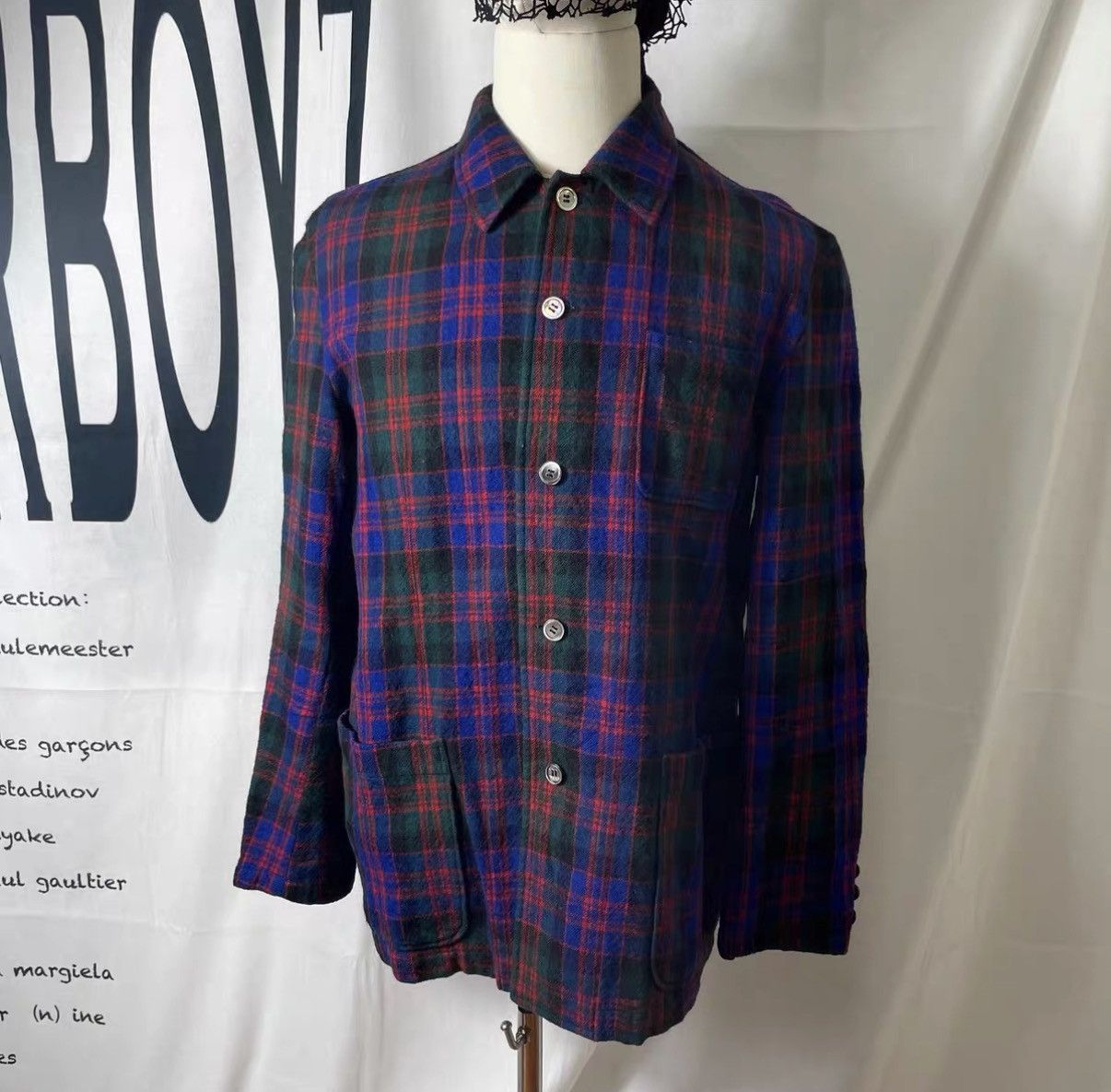 Comme des Garcons Homme Comme des Garçons Homme Purple Plaid Shirt J29 Size US M / EU 48-50 / 2 - 1 Thumbnail