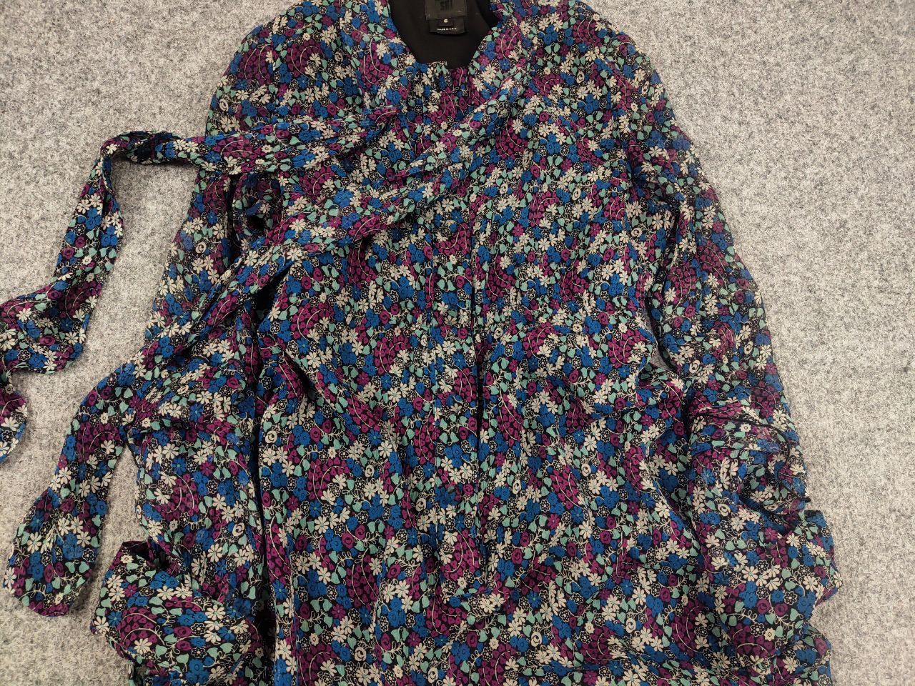 Anna Sui Anna Sui design mixed silk dress dolman Long sleeve tunik Size L / US 10 / IT 46 - 5 Thumbnail