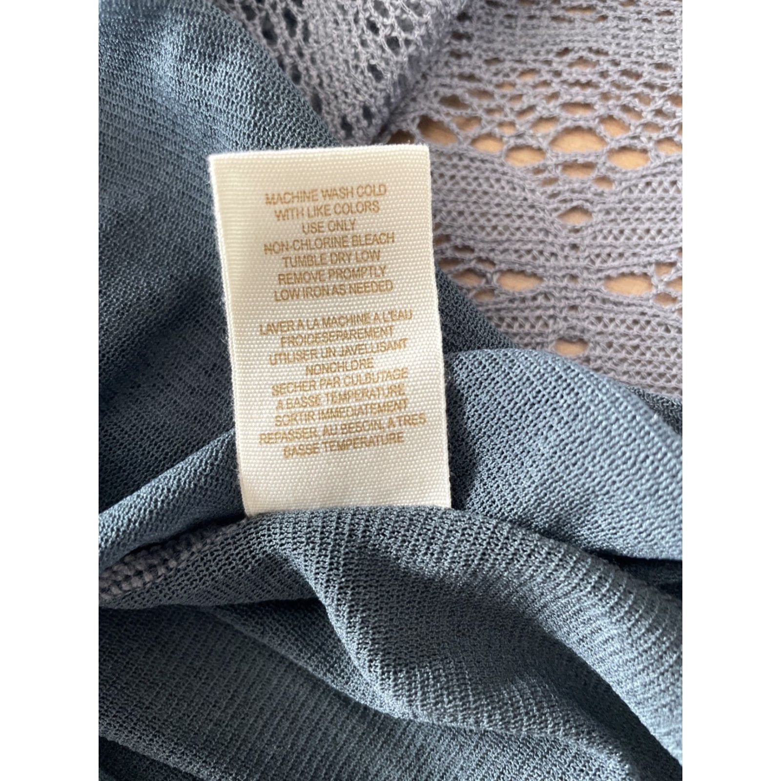 Free People Free People Dress Shirt? No, Free People Crochet Knit Cowl Neck Belted A-Line Shift Midi Dress Gray 4 Size S / US 4 / IT 40 - 8 Thumbnail
