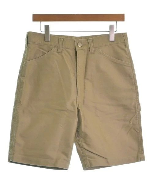 Shorts Half Pants Cotton Zipper Side Thigh Pocket Khaki