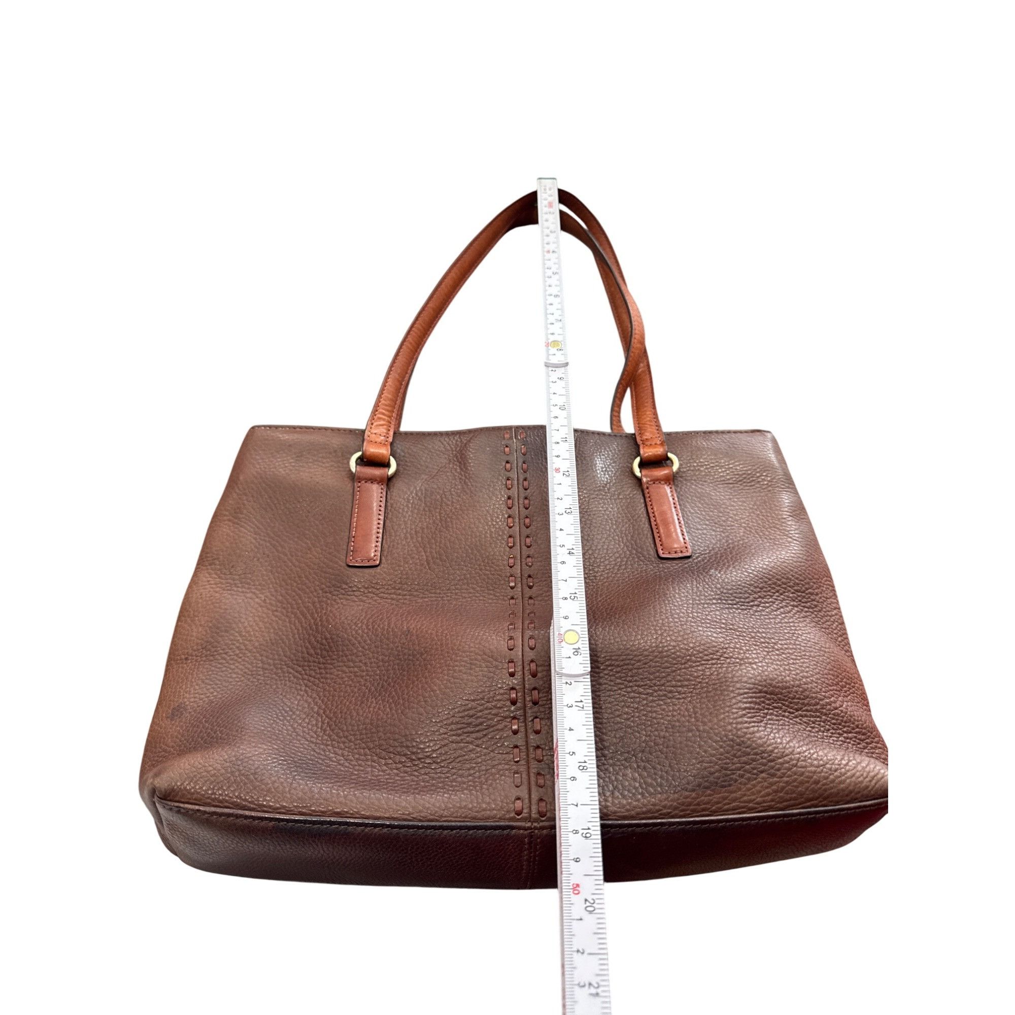 Fossil Fossil Womans Vintage Brown Leather Shoulder Handbag SKU 865 Size ONE SIZE - 4 Thumbnail