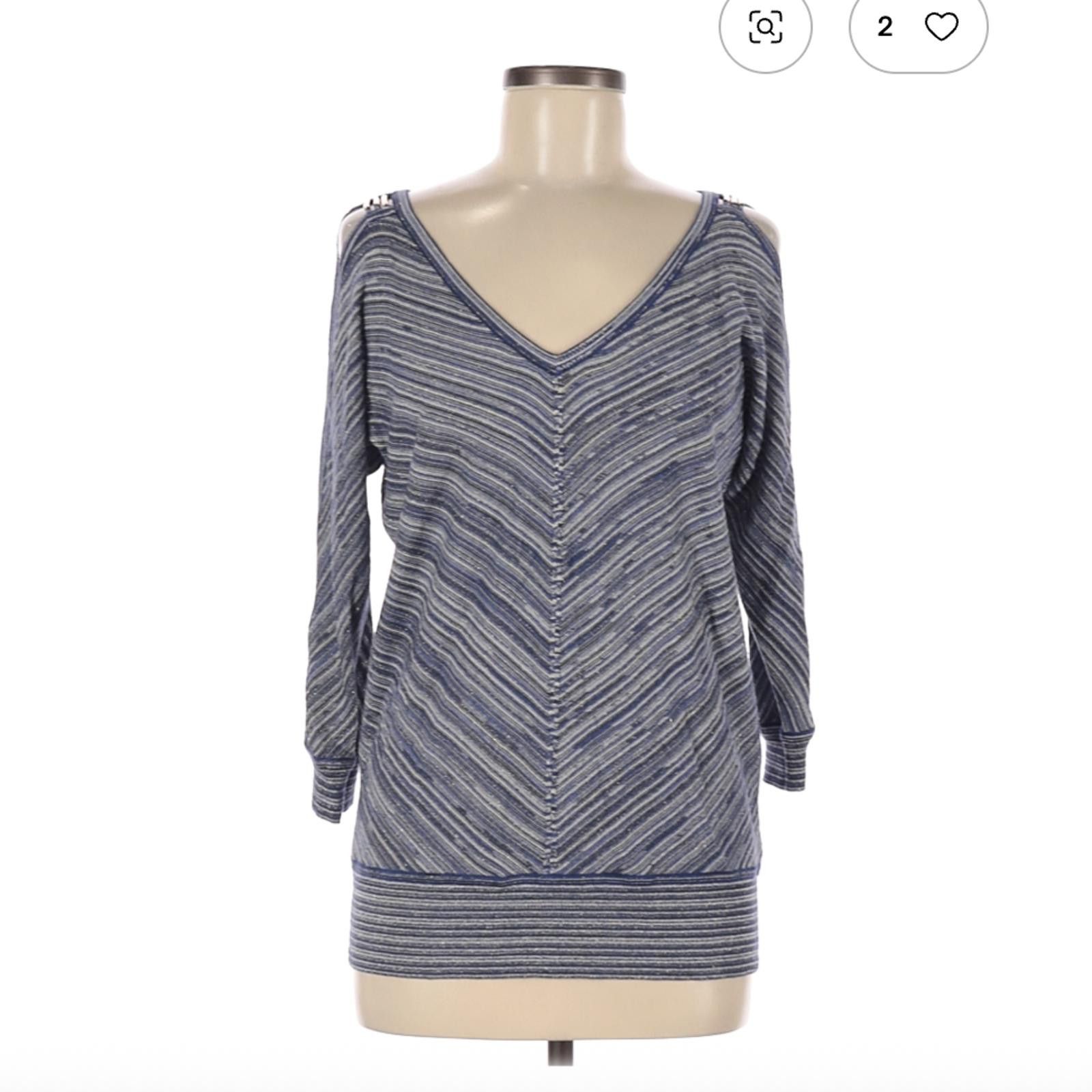 Other White House Black Market Blue 3/4 Sleeve Top Size M Size M / US 6-8 / IT 42-44 - 1 Thumbnail