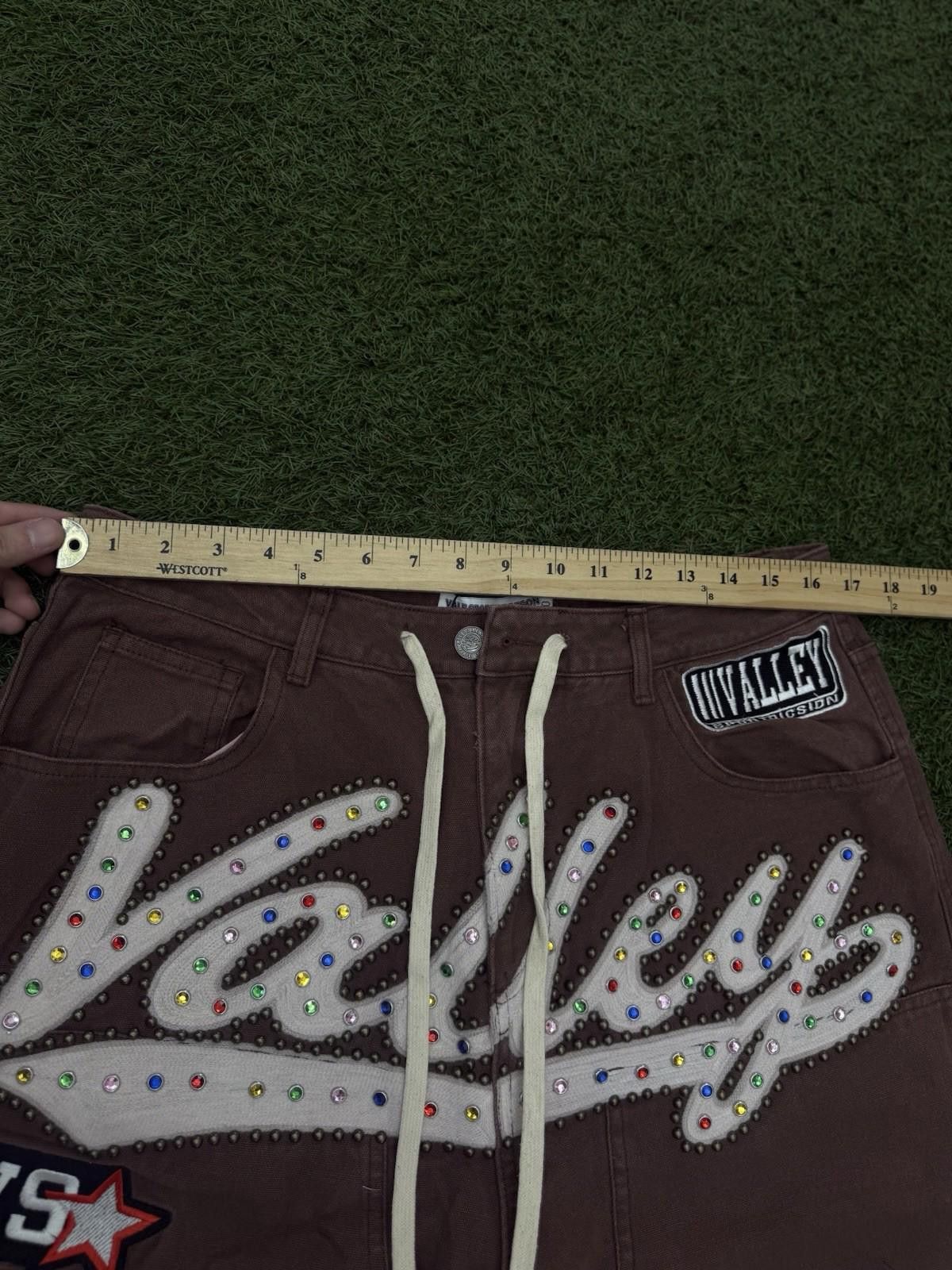 Vale Valley Baggy Patchwork Denim Brown Jeans Size 30 (NEW) Size US 30 / EU 46 - 11 Thumbnail