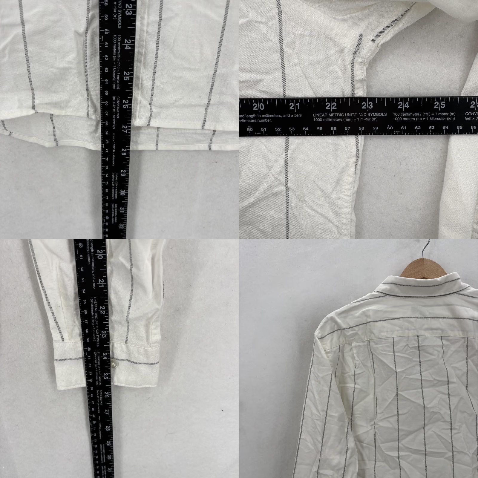 Express Express Shirt Mens Medium White Stripe Button-Down Long Sleeve Stretch Casual Size US M / EU 48-50 / 2 - 8 Thumbnail