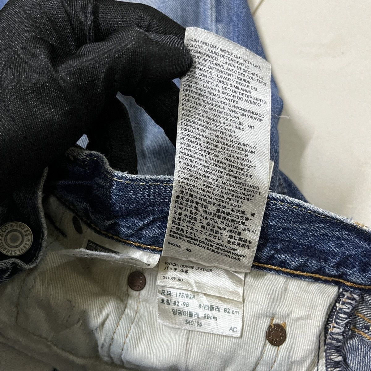 Jean × Levi's × Levi's Vintage Clothing Vintage Levis 502 Distressed Jeans Size US 31 - 11 Thumbnail