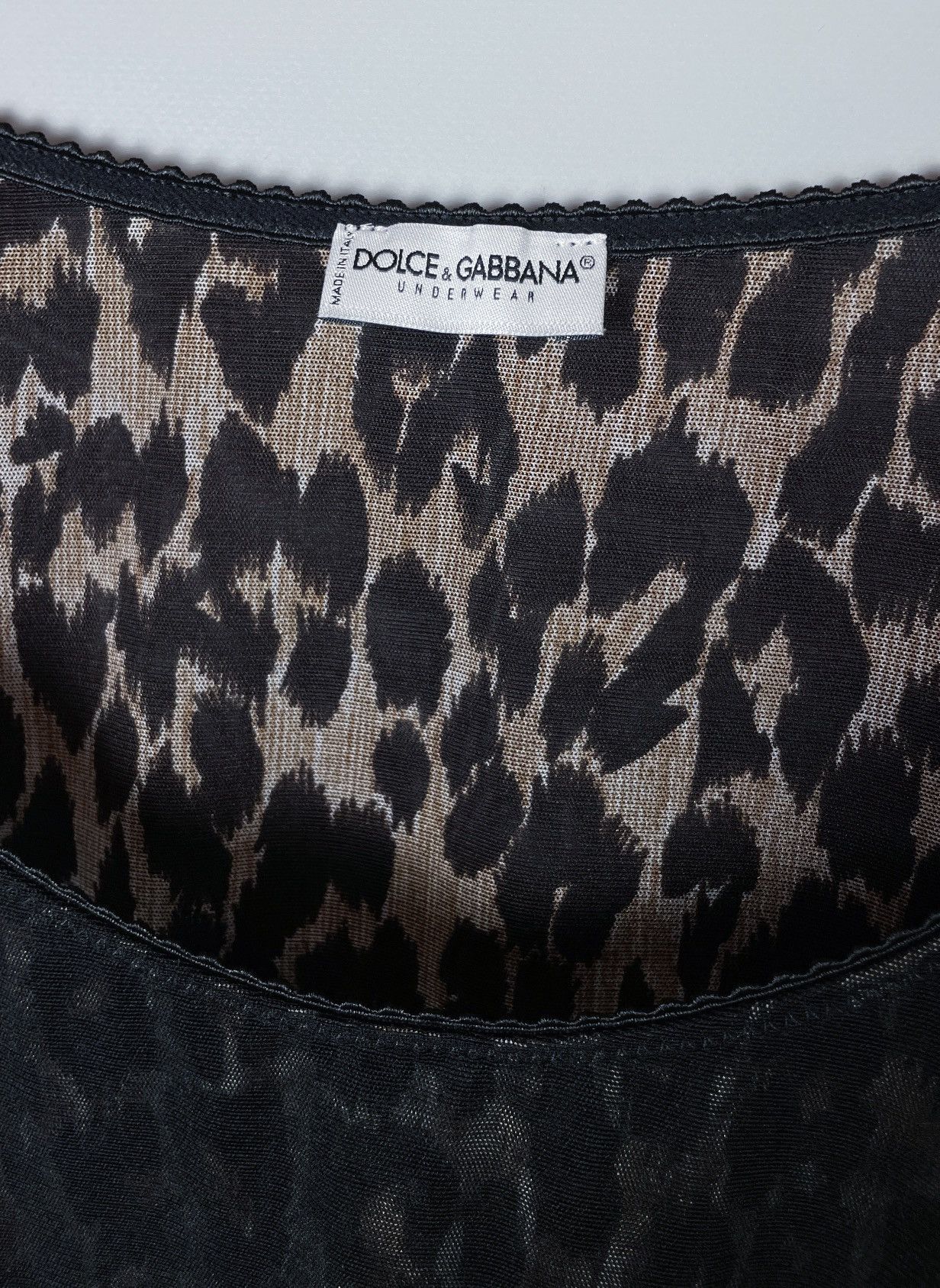 Dolce & Gabbana Women’s Dolce & Gabbana Underwear Mesh Leopard Blouse Size M Size M / US 6-8 / IT 42-44 - 7 Thumbnail