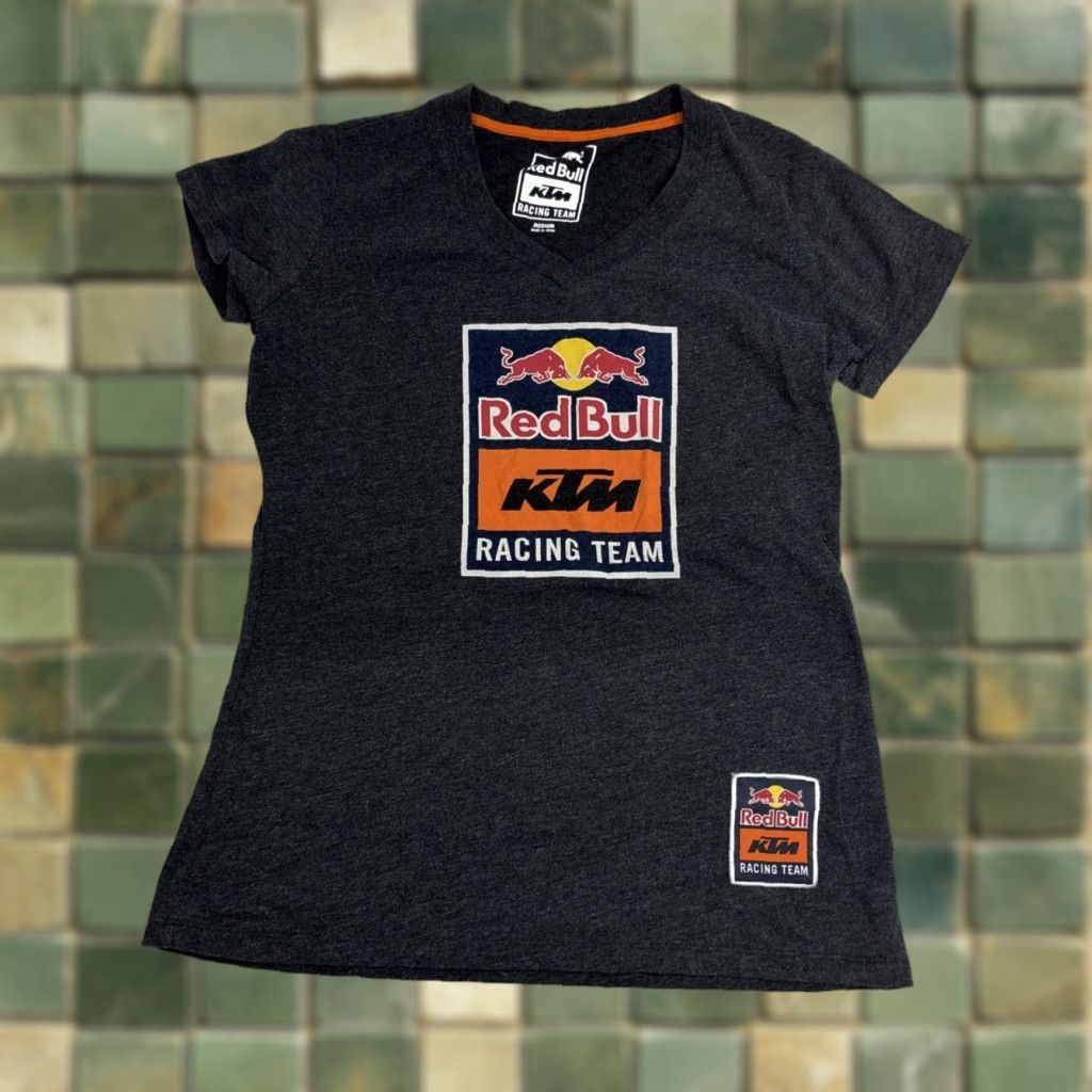 Vintage Red Bull KTM Racing T Shirt Women’s Medium Blue V Neck Size M / US 6-8 / IT 42-44 - 1 Thumbnail