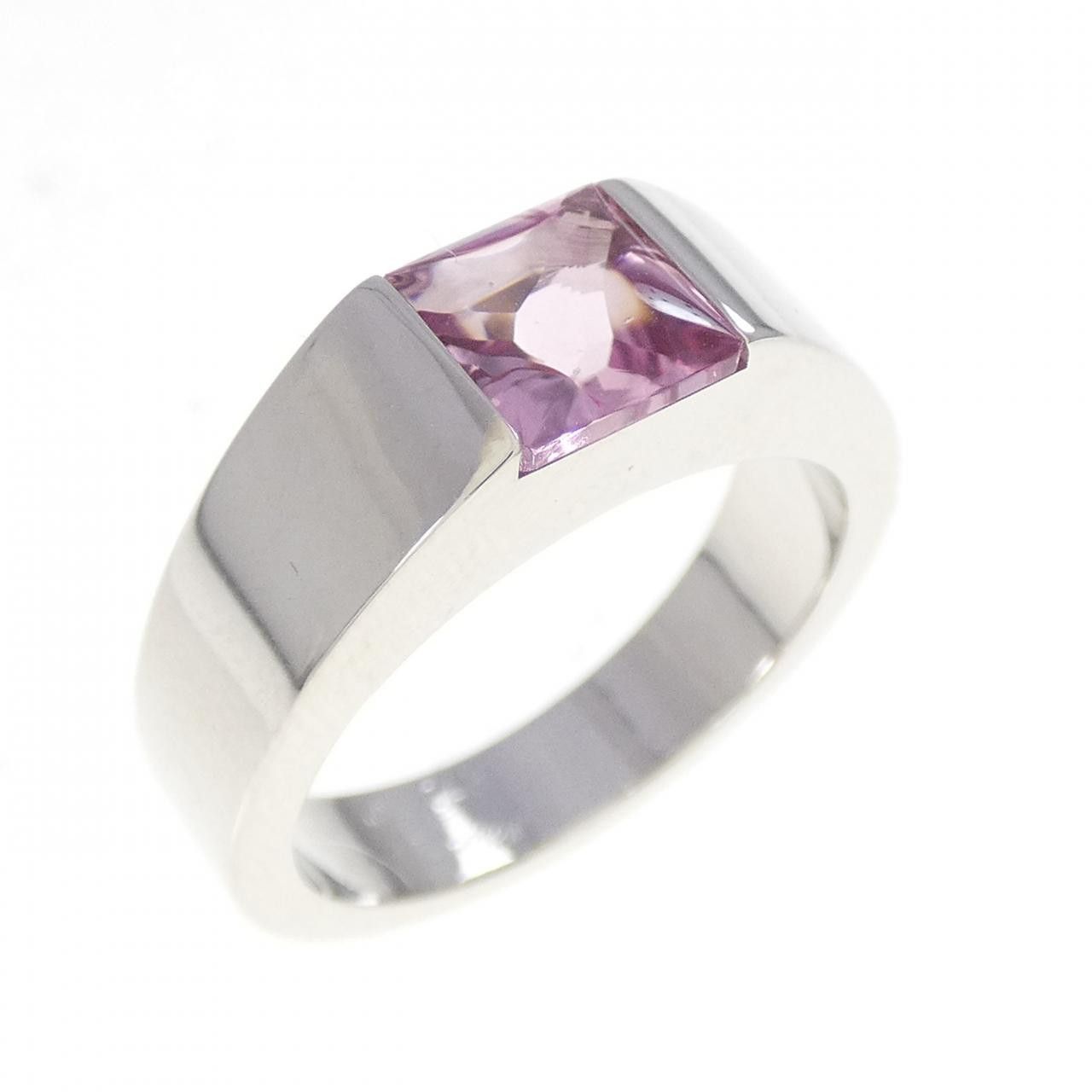 Cartier Cartier Cartier Tank 750 White Gold Tourmaline Ring Size 10 Precious Metal Ring DUTY FREE for USA Size ONE SIZE - 1 Thumbnail