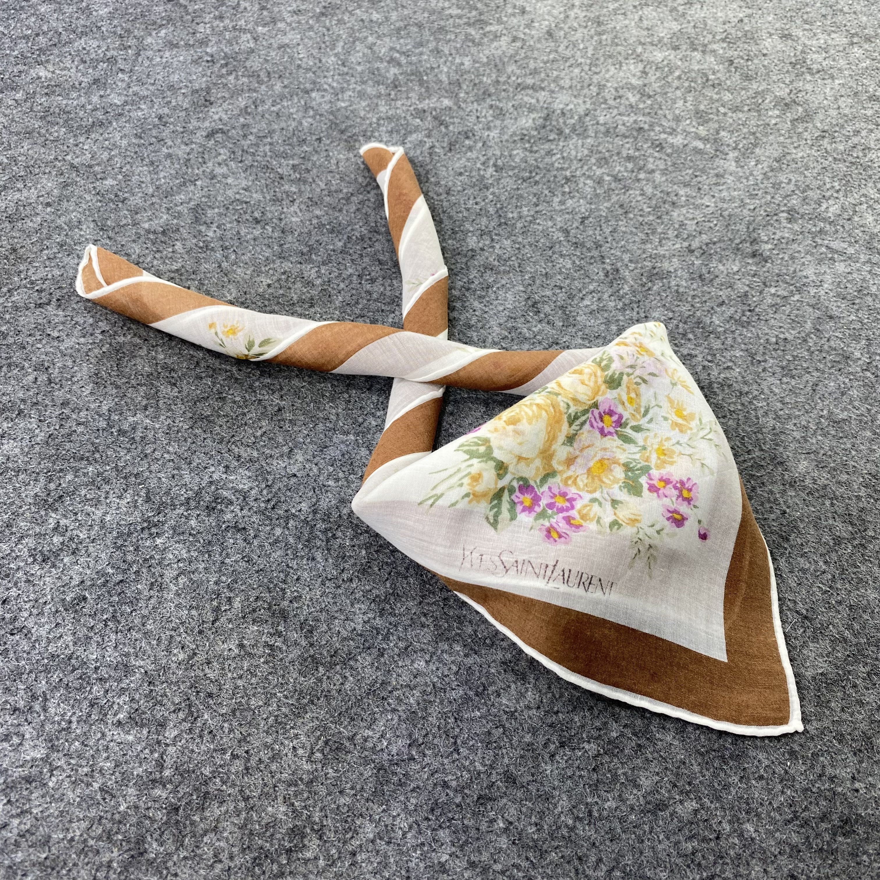 Yves Saint Laurent Yves Saint Laurent Handkerchief Neckerchief Bandana-B1843 Size ONE SIZE - 1 Thumbnail