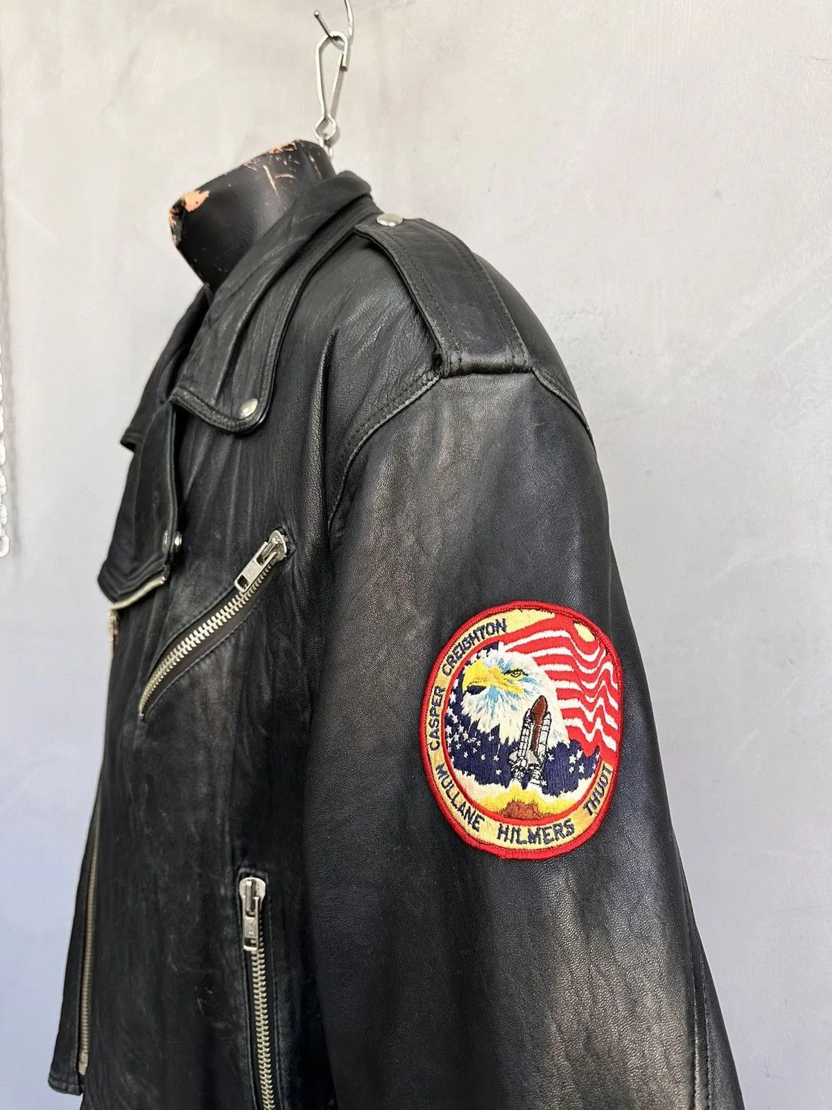 Schott Vintage Cropped Aviator Leather Jacket Harley Davidson Japan Size US M / EU 48-50 / 2 - 2 Thumbnail