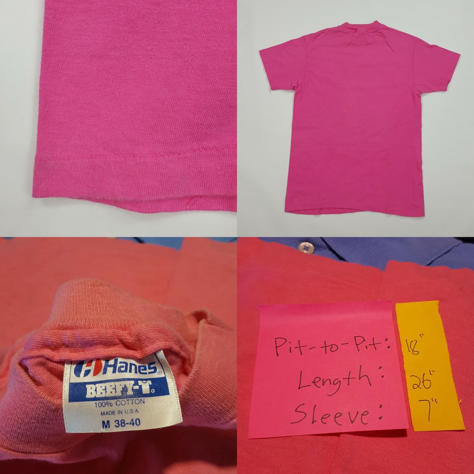 Hanes VTG Hanes T-Shirt Amelia Island Pink Puff Print USA Made 90s Beach Retro Vintage Mens Size S Short Sleeve Crew Neck Shirt Size US S / EU 44-46 / 1 - 8 Thumbnail