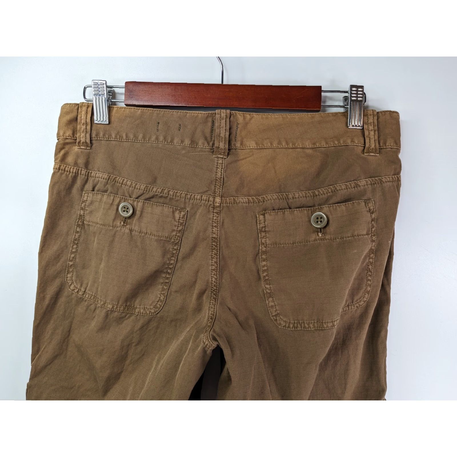 J.Crew VINTAGE J.CREW Women's Pants City Fit Capri Chino Ripstop Cargo Light Brown Size 4 Size 27" / US 4 / IT 40 - 6 Thumbnail