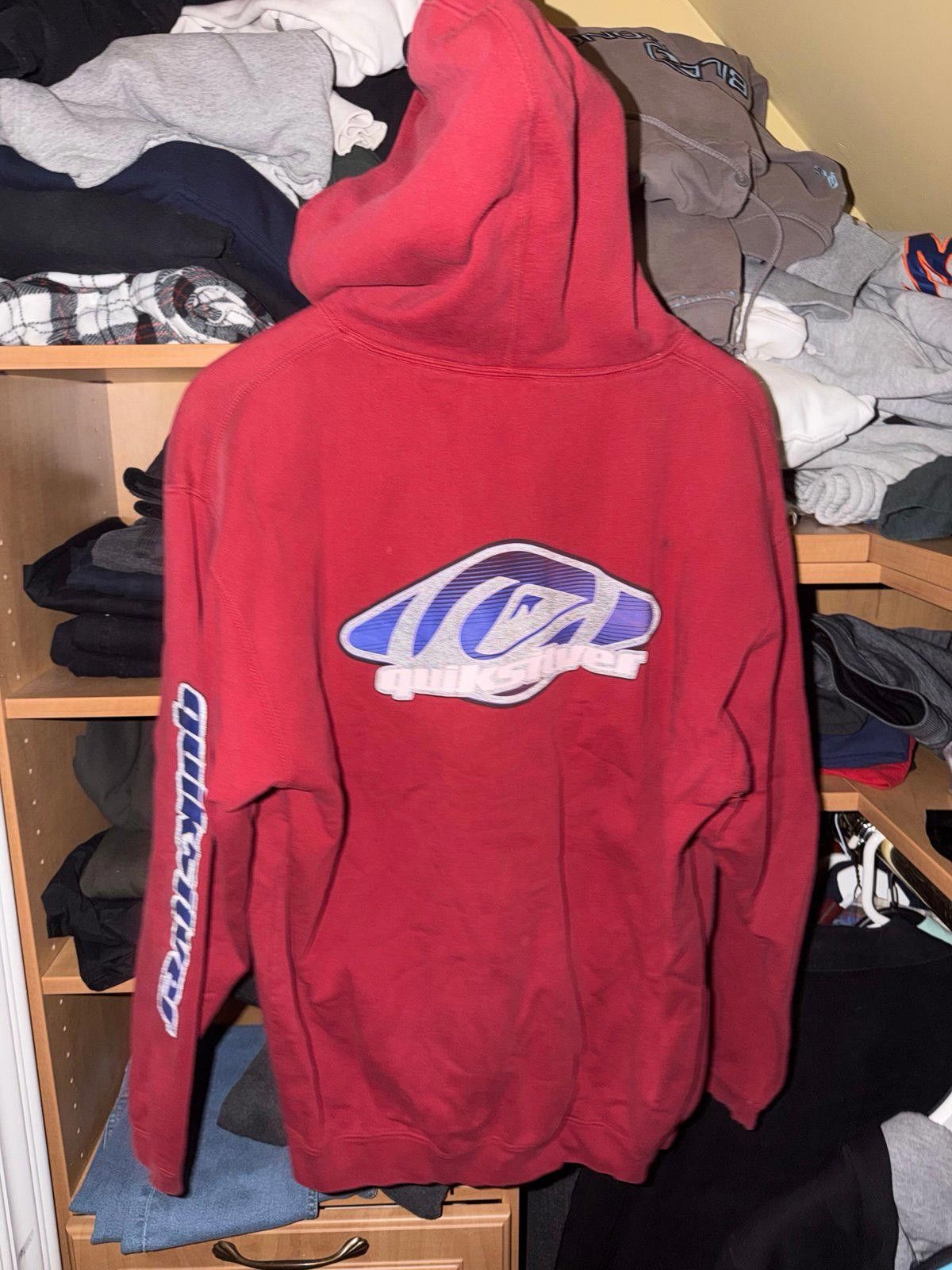Quiksilver Quiksilver Red Quad-Hit Hoodie Mens LG Y2K 90s Rare Surf Size US L / EU 52-54 / 3 - 5 Thumbnail