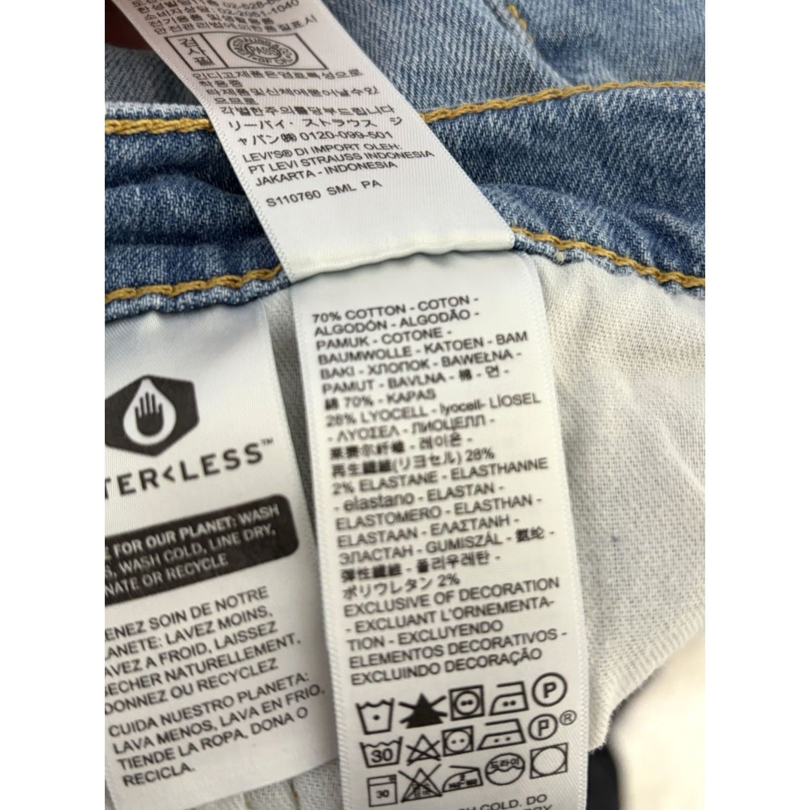 Levi's Levi's 512 Slim Taper Fit Jeans Mens 32x34 Denim Pants Blue Light Wash Stretch Slimming 34 Inseam Jeans Mens Size US 32 / EU 48 - 5 Thumbnail