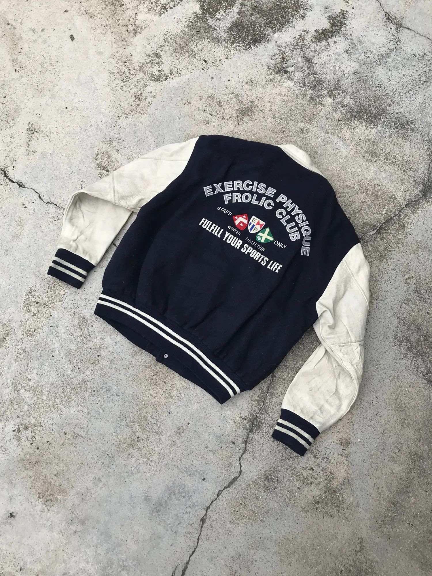 Japanese Brand Tokyo Stadium Jacket Cowhide Leather Sleeve Size US M / EU 48-50 / 2 - 4 Thumbnail
