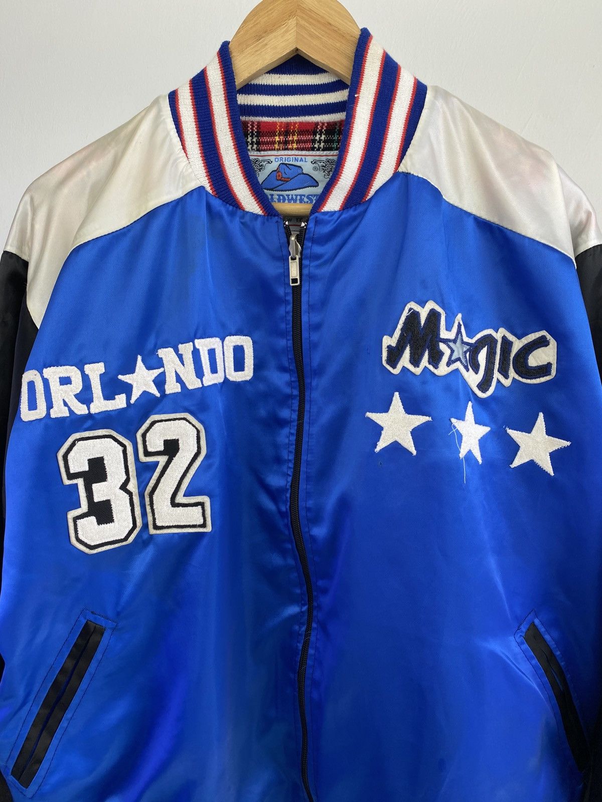 NBA 2000’s Old West Orlando Magic Satin Varsity Jacket Size US L / EU 52-54 / 3 - 2 Thumbnail