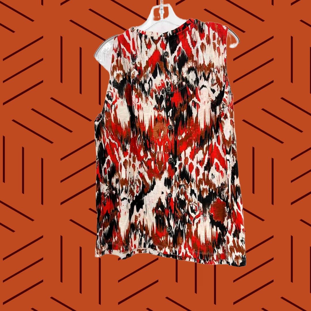Vintage Multiples Tank Top Red XL Printed Pre-Owned Regular Size Size XL / US 12-14 / IT 48-50 - 1 Thumbnail