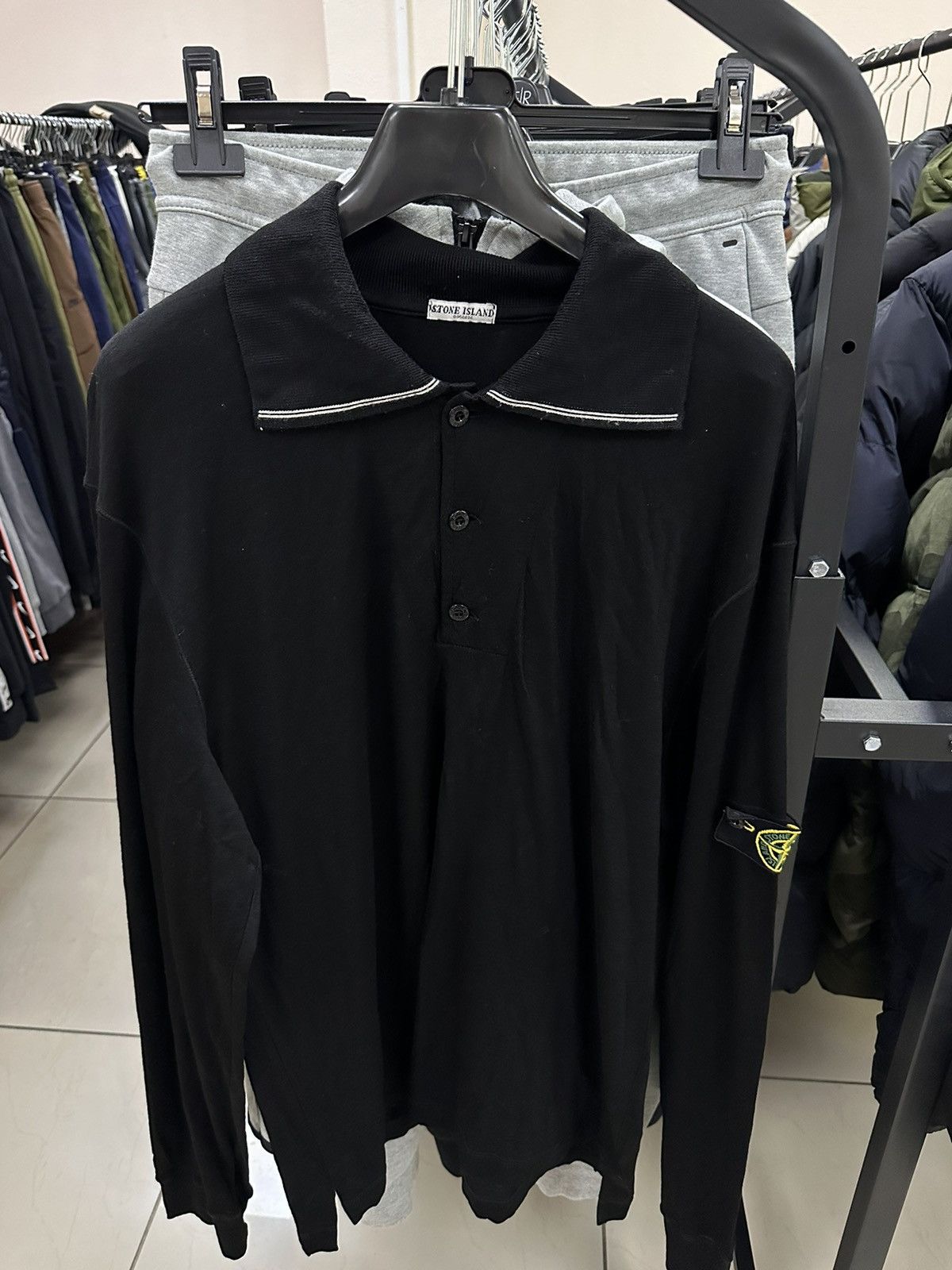 Stone Island × Vintage Vintage stone island rugby shirt patch rare size L/XL Size US XL / EU 56 / 4 - 1 Thumbnail