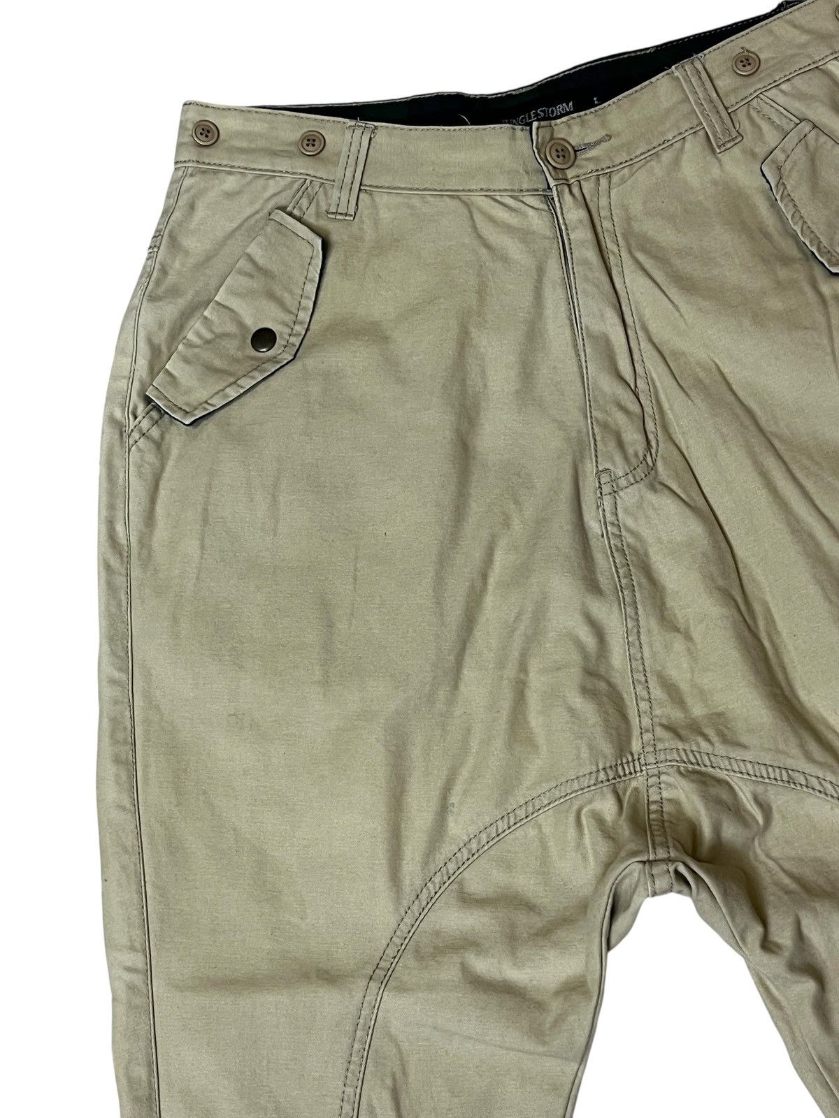 Japanese Brand Sick y2k japanese amekaji JUNGLE STORM drop crotch pants Size US 32 / EU 48 - 5 Thumbnail