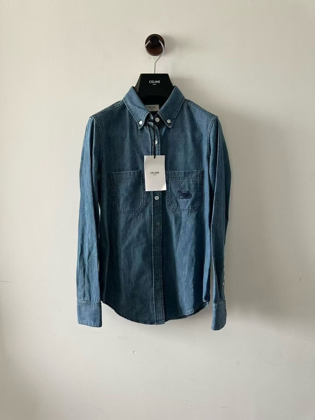 Celine Celine Carriage Embroidery Denim Shirt Size XS / US 0-2 / IT 36-38 - 1 Thumbnail