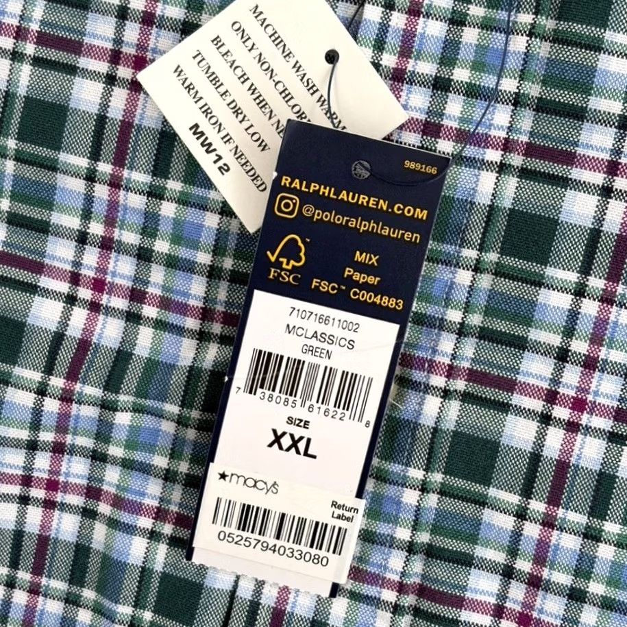 Polo Ralph Lauren VINTAGE Polo Ralph Lauren OCBD Shirt in Multi Plaid Men 2XL Pocket Flesh Pony NWT 48 Size US XXL / EU 58 / 5 - 4 Thumbnail