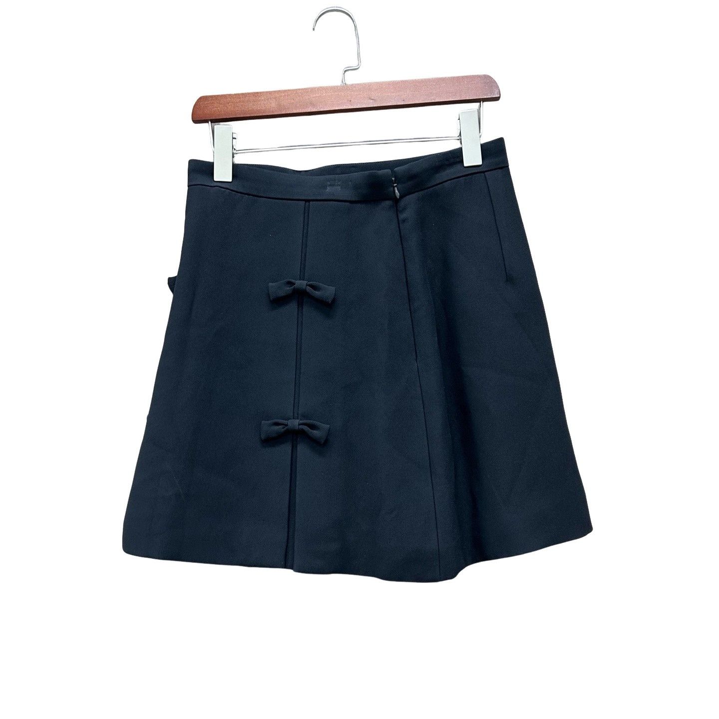 Miu Miu Miu Miu Black Bow Mini Skirt Size 42 Size 28" / US 6 / IT 42 - 1 Thumbnail