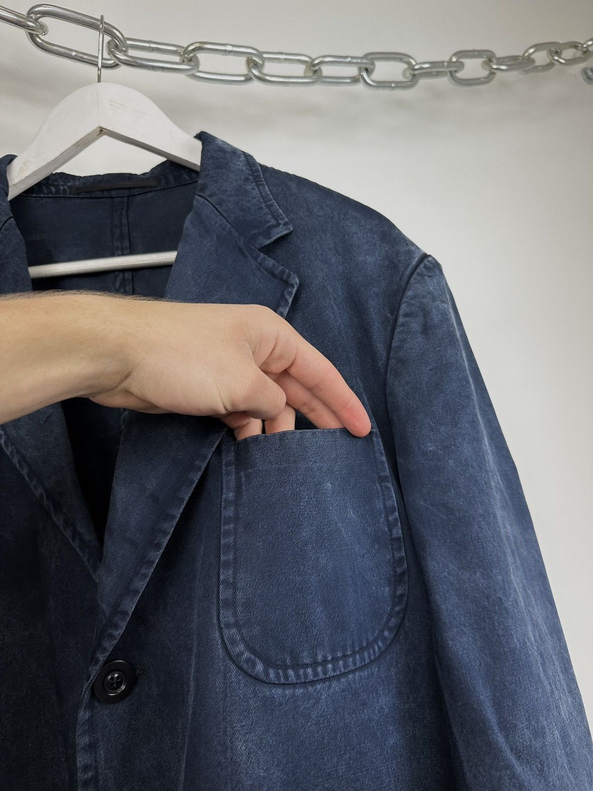 Balmain Vintage Balmain Designer Tencel Fabric Dyed Blazer Jacket Size 46R - 8 Thumbnail