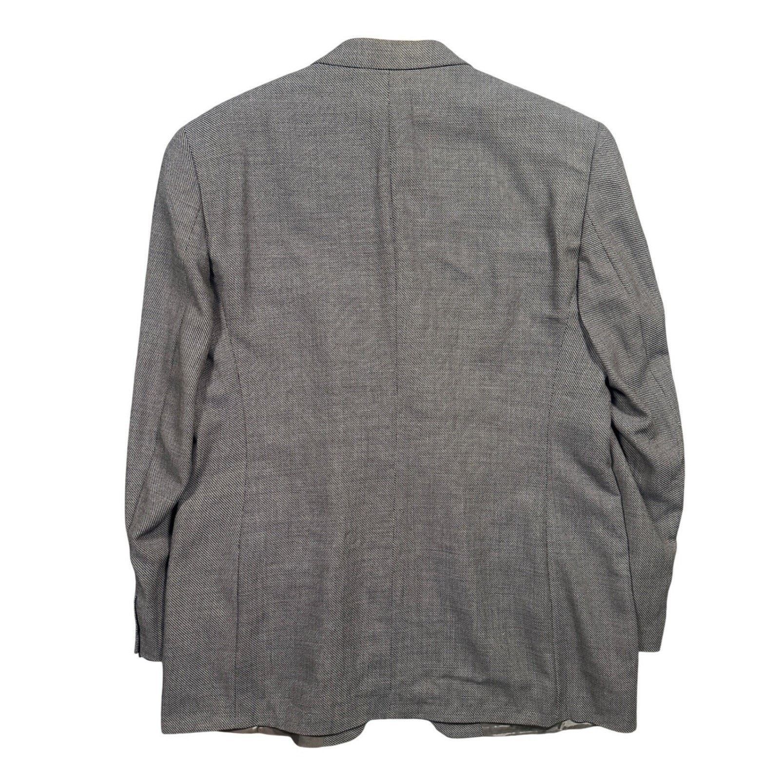 Other Carlo Mandrone Mens Grey 3-Button Blazer Sport Coat 48R Size 48R - 3 Thumbnail