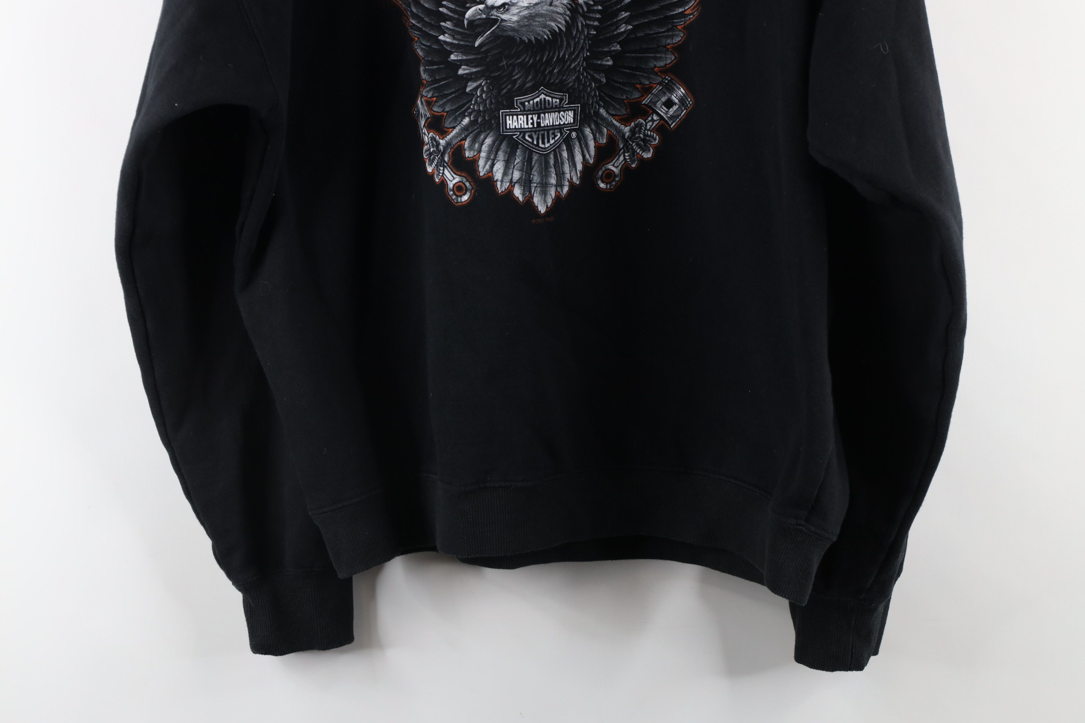 Harley Davidson × Vintage Y2K Harley Davidson Out Eagle Half Zip Pullover Sweatshirt Size XL / US 12-14 / IT 48-50 - 12 Thumbnail