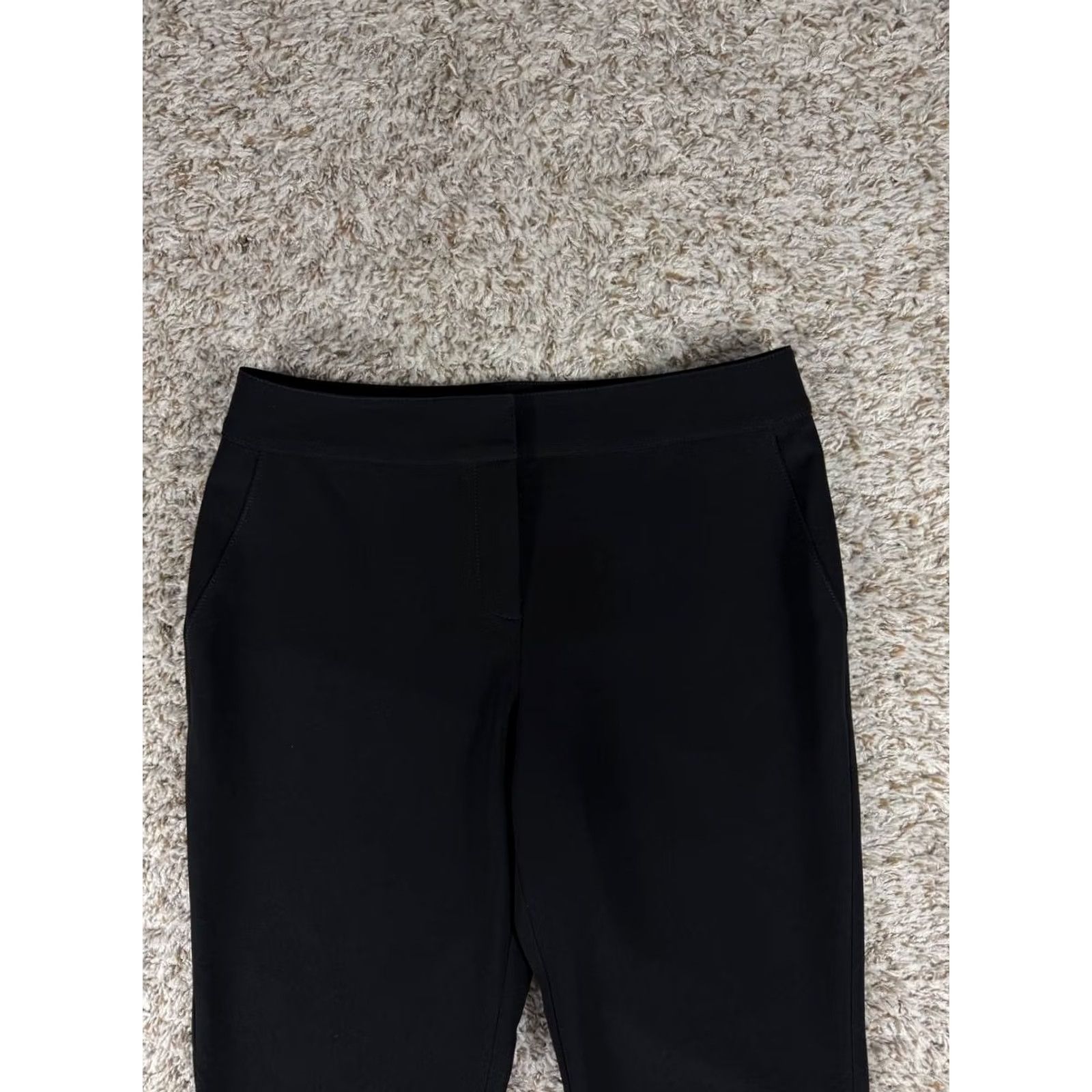 St. John St John Caviar Emma Black Straight Leg Pants Size 4 Size 27" / US 4 / IT 40 - 2 Thumbnail