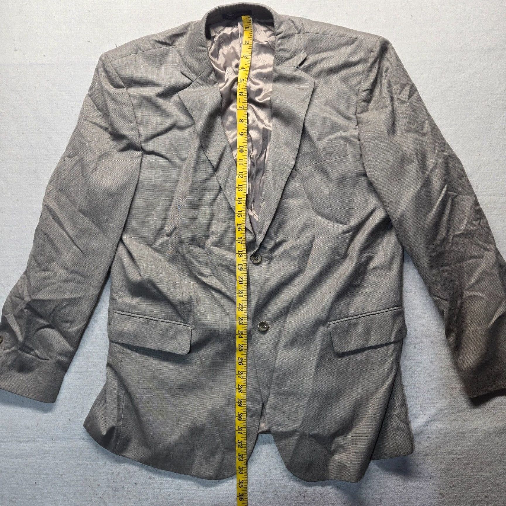 Vintage VINCI Gray 2 Button Sport Coat Adult Men’s Size 44 L Blazer Jacket Size 44R - 7 Thumbnail
