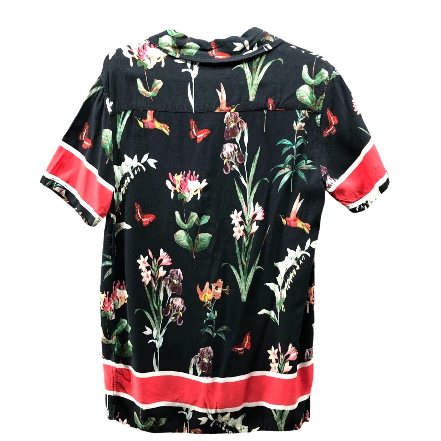 Pacsun PacSun Hawaiian Shirt Mens S Black Red Floral Rayon Button Front Short Sleeve Size US S / EU 44-46 / 1 - 2 Thumbnail