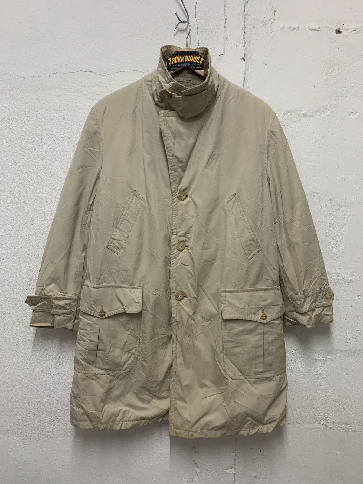 image of Vintage Light Jacket Parka Made In Spain in Brown, Men's (Size XL)