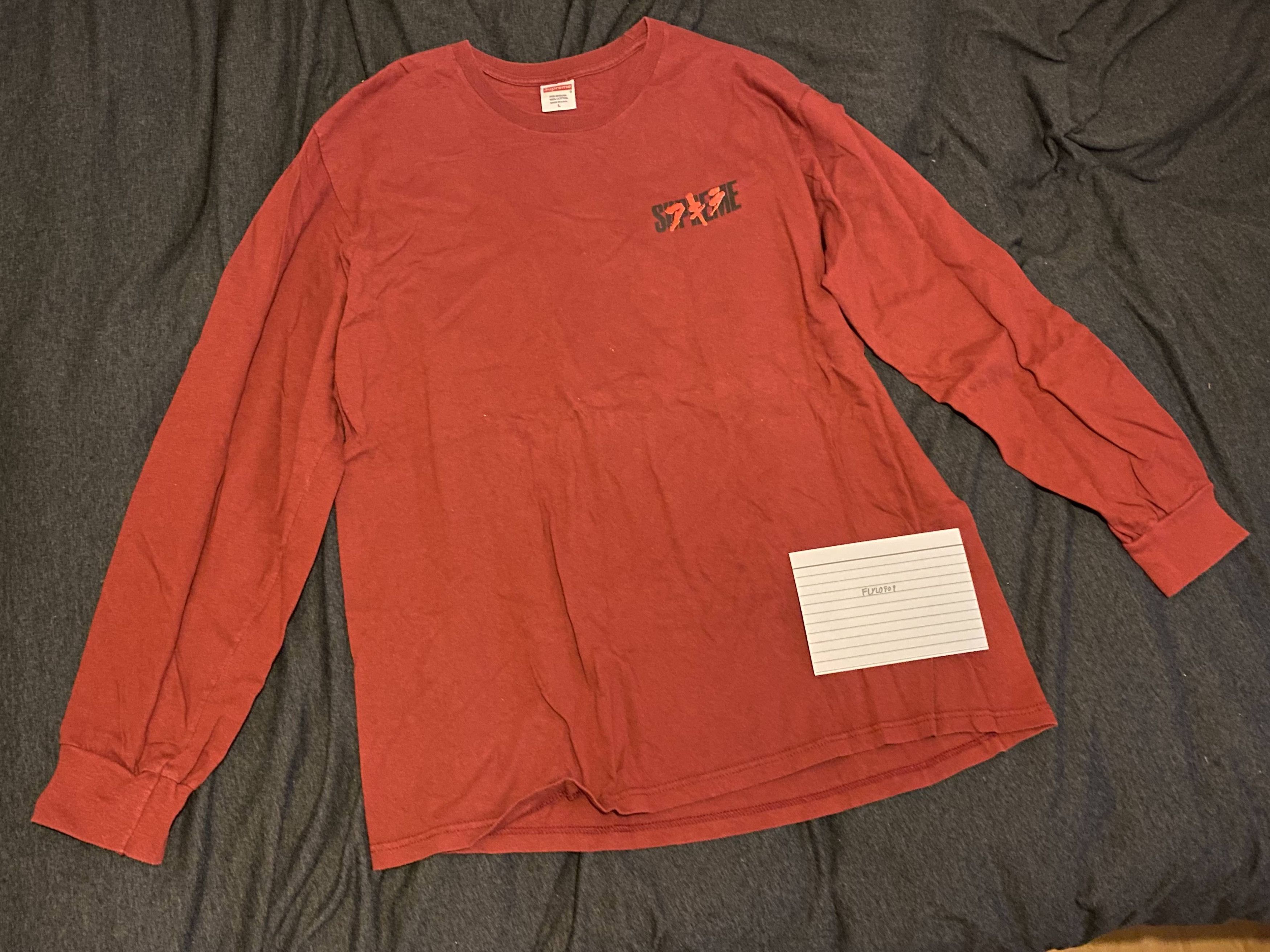 Supreme Akira Burgandy Long Sleeve T Shirt