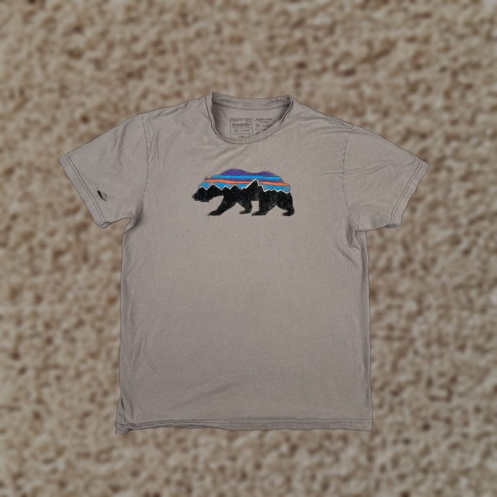 Patagonia Patagonia Shirt Men Medium Gray Short Sleeve Crew Neck Bear Logo Size US M / EU 48-50 / 2 - 1 Thumbnail
