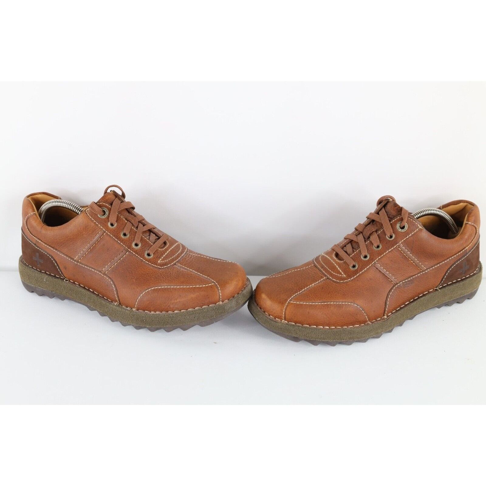 Lacoste  Vintage Lacoste Vintage Brown Leather Perforated Logo Velcro Shoes  | Grailed